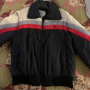 Ocean Pacific Vintage ski jacket with zippered removable sleeves.